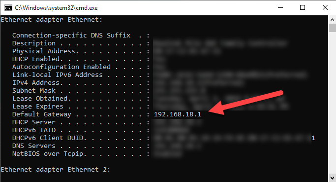 IPV4 Default Gateway